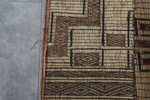 African Tuareg mat 5.5 x 8.9 feet vintage area rug - African rug - Tuareg rug