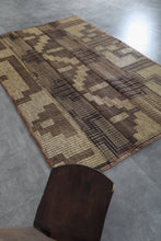 African Tuareg mat 5.5 x 8.9 feet vintage area rug - African rug - Tuareg rug