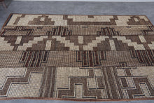 African Tuareg mat 5.5 x 8.9 feet vintage area rug - African rug - Tuareg rug