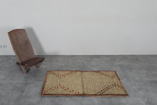 African Tuareg mat 2.3 x 4.4 feet vintage area rug - African rug - Tuareg rug