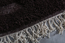 Custom dark brown Moroccan rug - Subtle geometric design