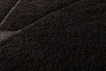 Custom dark brown Moroccan rug - Subtle geometric design