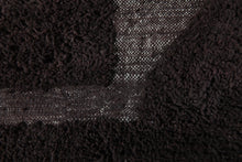 Custom dark brown Moroccan rug - Subtle geometric design