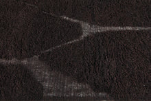 Custom dark brown Moroccan rug - Subtle geometric design