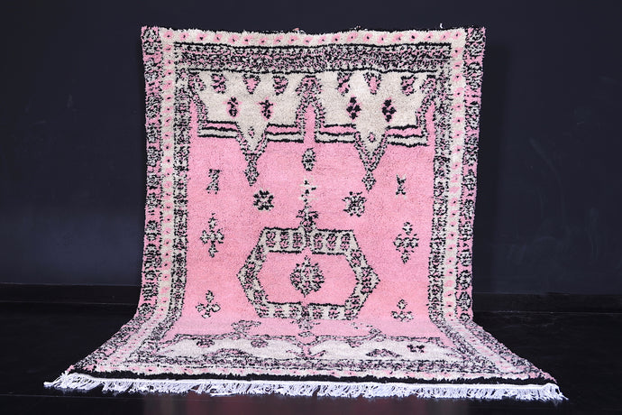 High atlas Moroccan rug - Pink Azilal rug - Wool rug
