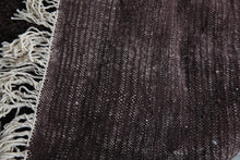 Custom dark brown Moroccan rug - Subtle geometric design