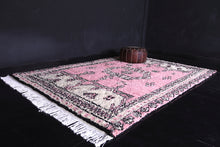 High atlas Moroccan rug - Pink Azilal rug - Wool rug