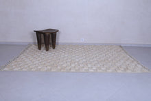 Moroccan Beige checkered rug - Checkered rug - Wool rug