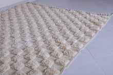Moroccan Beige checkered rug - Checkered rug - Wool rug