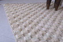 Moroccan Beige checkered rug - Checkered rug - Wool rug