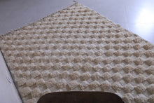 Moroccan Beige checkered rug - Checkered rug - Wool rug