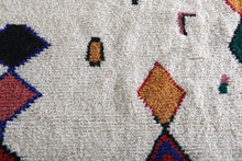 Custom Geometric Symbol Rug – Handwoven Ivory & Multicolor Moroccan Carpet