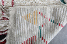 Custom Geometric Symbol Rug – Handwoven Ivory & Multicolor Moroccan Carpet