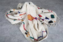 Custom Geometric Symbol Rug – Handwoven Ivory & Multicolor Moroccan Carpet