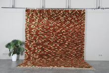 Rust moroccan rug  – Brown beige green shag rug – Custom size