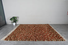 Rust moroccan rug  – Brown beige green shag rug – Custom size