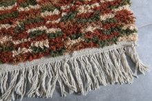 Rust moroccan rug  – Brown beige green shag rug – Custom size