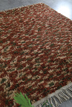 Rust moroccan rug  – Brown beige green shag rug – Custom size