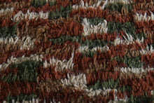 Rust moroccan rug  – Brown beige green shag rug – Custom size