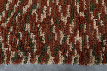 Rust moroccan rug  – Brown beige green shag rug – Custom size