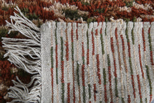 Rust moroccan rug  – Brown beige green shag rug – Custom size