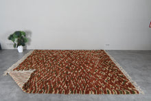 Rust moroccan rug  – Brown beige green shag rug – Custom size