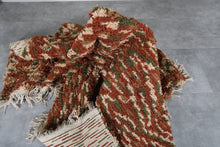 Rust moroccan rug  – Brown beige green shag rug – Custom size