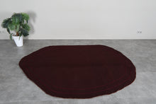 Burgundy flatwoven moroccan rug – Handmade wool kilim– Custom size rug
