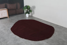 Burgundy flatwoven moroccan rug – Handmade wool kilim– Custom size rug