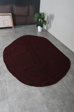 Burgundy flatwoven moroccan rug – Handmade wool kilim– Custom size rug