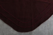 Burgundy flatwoven moroccan rug – Handmade wool kilim– Custom size rug