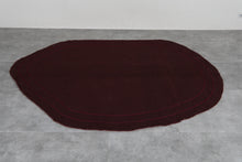 Burgundy flatwoven moroccan rug – Handmade wool kilim– Custom size rug