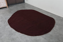 Burgundy flatwoven moroccan rug – Handmade wool kilim– Custom size rug