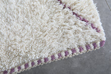 Ivory moroccan rug – Purple line beni ourain Rug-Custom size rug