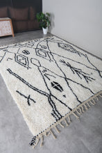Ivory & black moroccan rug – Handmade wool berber rug-Custom size rug