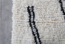 Ivory & black moroccan rug – Handmade wool berber rug-Custom size rug