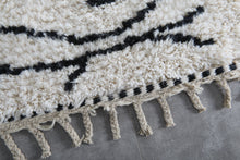 Ivory & black moroccan rug – Handmade wool berber rug-Custom size rug