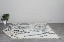 Ivory & black moroccan rug – Handmade wool berber rug-Custom size rug