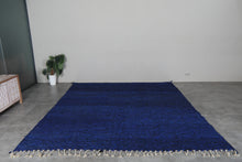 Custom blue flat woven moroccan rug – Handmade berber kilim rug