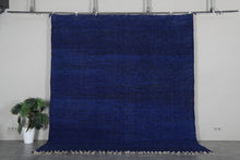 Custom blue flat woven moroccan rug – Handmade berber kilim rug