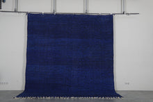 Custom blue flat woven moroccan rug – Handmade berber kilim rug