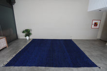Custom blue flat woven moroccan rug – Handmade berber kilim rug