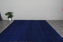 Custom blue flat woven moroccan rug – Handmade berber kilim rug