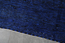 Custom blue flat woven moroccan rug – Handmade berber kilim rug
