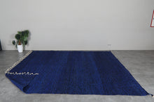 Custom blue flat woven moroccan rug – Handmade berber kilim rug