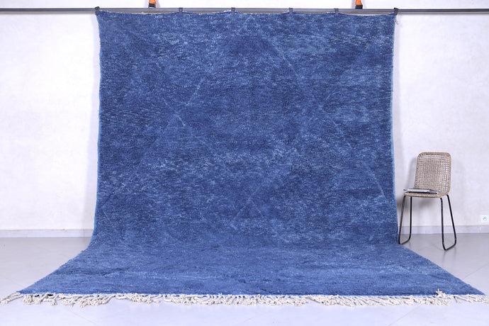 Handmade Moroccan Rug - Deep Blue Custom Area Rug