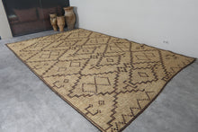 Large Tuareg Mat 10.4 x 15.2 ft – Handwoven Saharan Rug with Diamond Pattern in Natural Reed and Leather