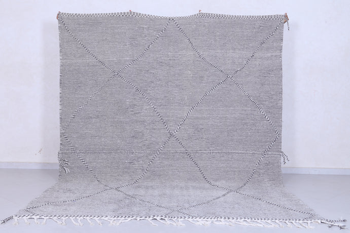 Gray Kilim rug - Moroccan rug -  All wool