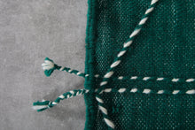 Green flat woven rug - Custom size minimalist boho carpet