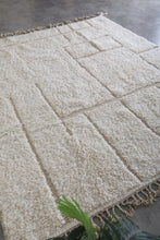 Ivory Moroccan rug – Handmade Beni Ourain wool rug– Custom size